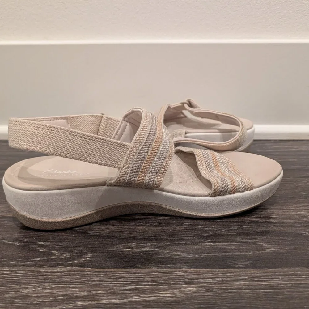 Clarks Cloudsteppers Arla Stroll Women's Sandals in Beige Combination - Picture 6 of 8